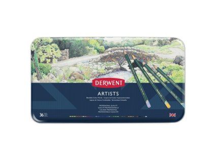 Derwent Artists sada 36 uměleckých pastelek, vosková textura pro vrstvení a míchání