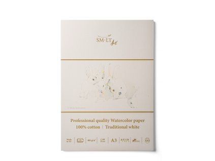Akvarelový papír v bloku A3 Professional quality SM.LT – 400 g, 10 listů