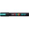 Uni Posca PC-5M zelená metalická, krycí akrylový fix na kámen, dřevo a kov