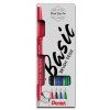 Pentel Brush Sign Pen SES15 štětcové fixy sada 4 ks Basic, flexibilní hrot