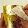 Stříbrné zlatící listy Pébéo, nanášení přes Gilding pastu, 12 ks