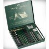 Faber-Castell Pitt Graphite Set 19 ks, obsah sady s grafitovými tužkami a krajony
