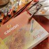 Blok Canson Acrylic 400g pro akrylové i olejové barvy, lepené listy 32 x 41 cm