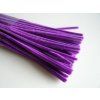 Heyda plyšové dráty fialové, 8 mm šířka, délka 50 cm, balení 10 kusů