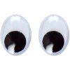 Plastová oválná očička HobbyFun 11x8 mm, balení 50 kusů pro kreativní tvoření