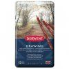 Derwent Drawing sada 12 uměleckých pastelek v přírodních odstínech, plechová etue