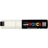 Uni Posca PC-8K bílý, akrylový fix pro papír, sklo, kov a dřevo