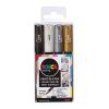 Uni Posca 1M akrylový popisovač 0,7 mm, sada 4 ks, krycí pigmentový inkoust