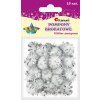 Bambulky pompom Titanum 18 mm stříbrné, balení 15 kusů pro kreativní tvoření