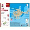 Marabu Mara 3D puzzle dřevěné, motiv helikoptéra, kreativní skládačka pro děti