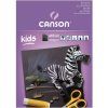 Canson Kids černý papír blok A4 220 g/m2, 10 listů lepených nahoře