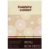 Blok barevných papírů Happy Color Deco Ecru A4, 170 g/m2, 20 listů v krémových odstínech