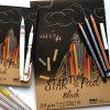 SM.LT Star Pad Black, černý polokarton 120 g pro kresbu křídou, pastelem a gelovou barvou