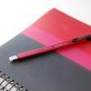 Tombow MONO Zero metal červená, kovový hrot s plochou náplní 2,5x5 mm