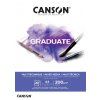 Canson Graduate Mix-Media skicák lepený A4, 20 listů, bílý papír 200 g/m2