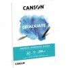 Akvarelový blok Canson Graduate Aquarelle A5, strukturovaný papír pro akvarelové barvy a inkousty