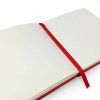 Art Creation Sketch Book, červené velurové desky imitace kůže, plochá gumička a záložka