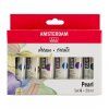 Sada akrylových barev Talens Amsterdam Pearl 6x20 ml, perleťové odstíny