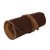 Kožené pouzdro na pera roll ONLINE hnědé 19 cm