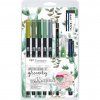 Tombow Advanced Lettering sada Greenery, kaligrafické fixy pro hand lettering