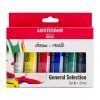 Sada akrylových barev Talens Amsterdam Standard 6x20 ml, základní odstíny, plastové tuby