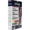 Pébéo Setacolor Shimmer sada 12 metalických barev na textil, každá po 20 ml