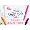 Pentel Brush Pen Sign SES15 světle modrý, ideální pro moderní lettering a kaligrafii