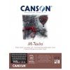 Canson Mi-Teintes lepený blok 24 x 32 cm, pastelový papír v černé barvě, 30 listů