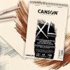 Canson XL Dry Mixed Media Sand Grain Natur A3, kroužkový skicák 40 listů 160 g/m2