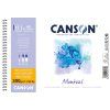 Akvarelový papír Canson Montval blok A4 300 g/m2, 12 listů, kroužková vazba