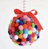 Bílé bambulky pompom 10 mm Titanum, 120 ks, plyšové komponenty pro tvoření