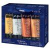 Kreul El Greco metalické akrylové barvy, sada 4 x 75 ml, stříbrná, zlatá, měděná