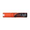 Uni Chalk Marker PWE-8K fluo oranžový, křídový popisovač s hrotem 8 mm