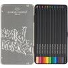 Trojhranné pastelky Black Edition pro kreslení na barevný i černý papír, 12 ks