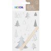 Heyda Propisot stříbrný 10x19 cm, motiv Stromy, suchý obtisk pro dekorování povrchů