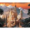 Diamantové malování 30x40 cm s motivem hradu Neuschwanstein v zimní krajině