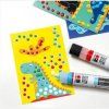 Marabu Kids Dot Pen Set Dino, tekuté perly na vodní bázi, barva zasychá v reliéfu