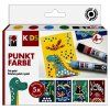 Marabu Kids Dot Pen Set Dino, sada 4 tečkovacích per s perleťovou barvou, 4 x 25 ml