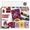 Marabu Kids Dot Pen Set Unicorn, sada 4 tečkovacích per s perlovou barvou, 4 x 25 ml