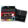 Pastelky Faber-Castell Black Edition 50 barev, výrazné pigmenty kryjí i černý papír