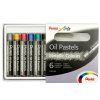 Pentel olejové pastely metalické, použití suchou cestou i mokré s terpentýnem, sada 6 ks