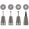 Pitt Artist Pen Warm Grey od Faber-Castell, sada 4 popisovačů pro skici a stínování