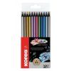 Kores Kolores Style Metallic 93316 trojhranné pastelky, sada 12 metalických barev