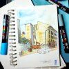 Akrylový marker Uni Posca 5M, střední hrot, barva levandulová P11, prodáváno jednotlivě
