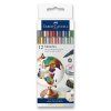Faber-Castell Metallics sada 12 metalických popisovačů, šířka stopy 1,5 mm