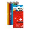 Akvarelové pastelky Caran D'ache Swisscolor, vodou ředitelné, výroba Ženeva