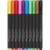Štětcové fixy Faber-Castell Black Edition pro kreslení, malování a krasopsaní, 10 ks