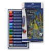 Olejové pastely Faber-Castell, sada 12 ks metalických barev s vysokou pigmentací