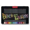 Sada 36 trojhranných pastelek Faber-Castell Black Edition v černém provedení, plechová krabička