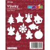Výseky z papíru Sada 11 vánoční ozdoby